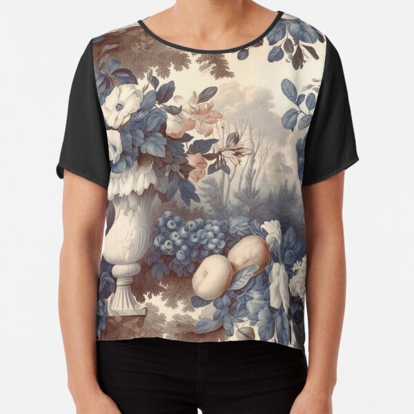 Pattern in a vintage style Chiffon Top
