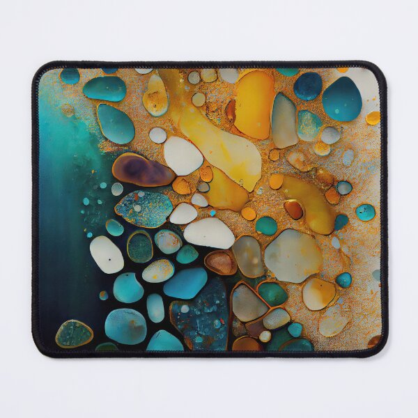 Item preview, Pointillism seaglass golden streams abstract designed and sold by Piotrek0001.