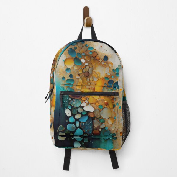 Item preview, Pointillism seaglass golden streams abstract designed and sold by Piotrek0001.