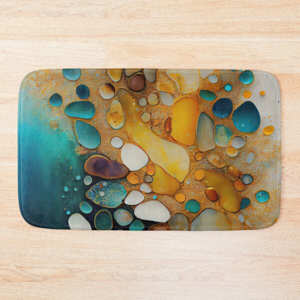 Item preview, Pointillism seaglass golden streams abstract designed and sold by Piotrek0001.