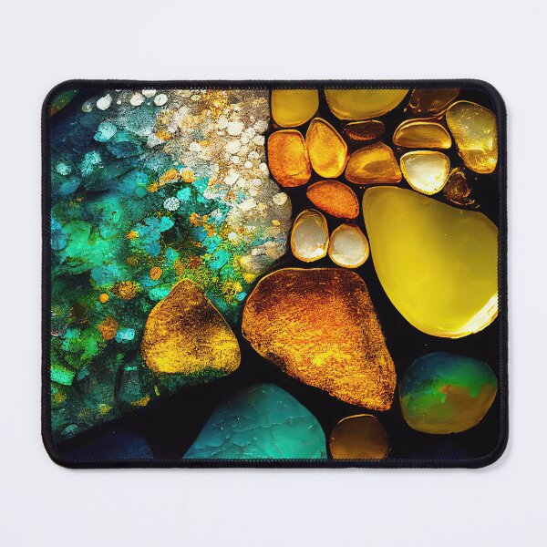 Item preview, Pointillism seaglass golden streams abstract designed and sold by Piotrek0001.