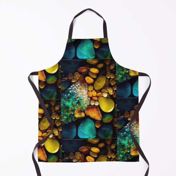 Aperçu de l'œuvre Pointillism seaglass golden streams abstract créée et vendue par Piotrek0001.