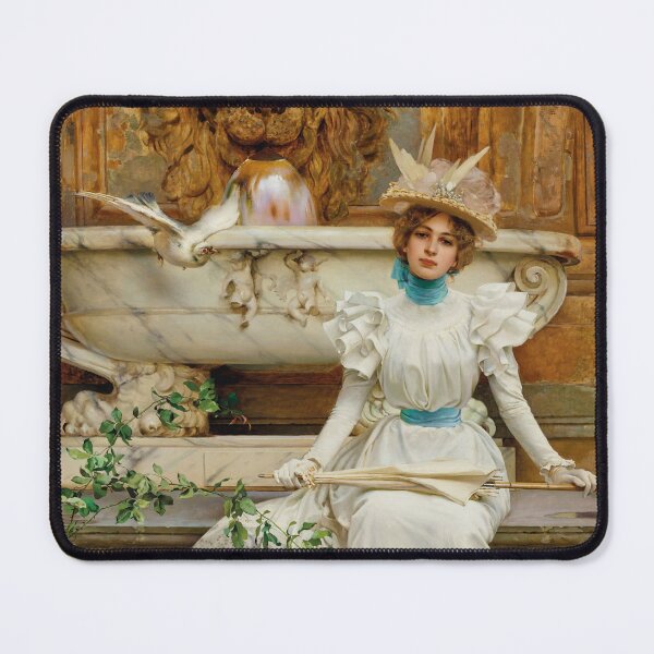 Item preview, At the Fountain, The Two Doves (1896) - Vittorio Matteo Corcos designed and sold by SALON DES ARTS.