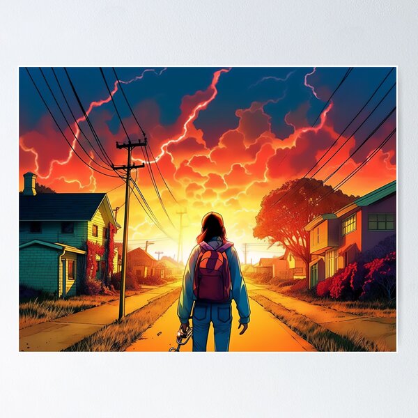 Item preview, Stranger Things Hawkins designed and sold by Moira-poster.