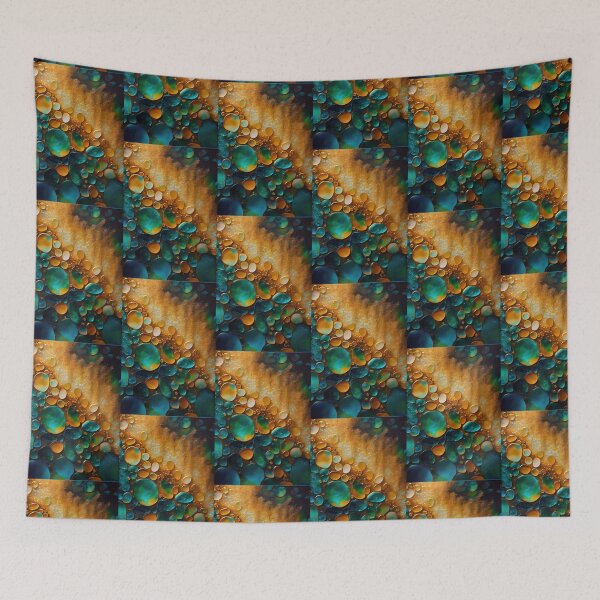Aperçu de l'œuvre Pointillism seaglass golden streams abstract créée et vendue par Piotrek0001.