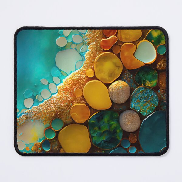 Item preview, Pointillism seaglass golden streams abstract designed and sold by Piotrek0001.