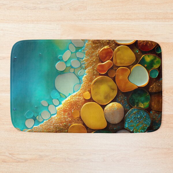 Item preview, Pointillism seaglass golden streams abstract designed and sold by Piotrek0001.