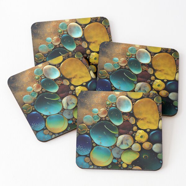 Item preview, Pointillism seaglass golden streams abstract designed and sold by Piotrek0001.