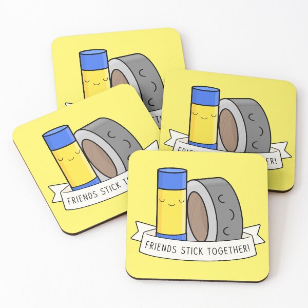 Item preview, Friends Stick Together - Cute Glue and Tape designed and sold by BaconPancakes21.