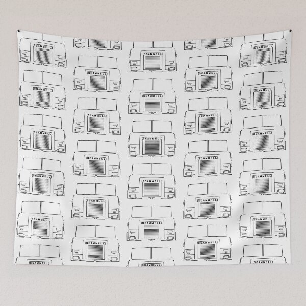 Item preview, Scammell Crusader classic truck outline graphic (black)  designed and sold by soitwouldseem.