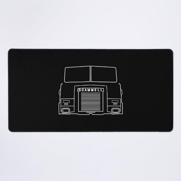 Item preview, Scammell Crusader classic truck outline graphic (white) designed and sold by soitwouldseem.