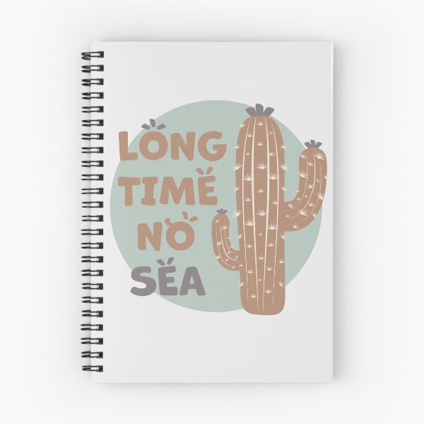 Item preview, Cactus | Long Time No Sea Text, Funny (Brown) designed and sold by iamKaye.
