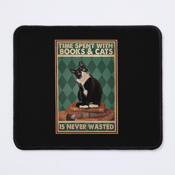 Item preview, Time spent with books and cats is never wasted Cat Lover designed and sold by Delmonico2022.