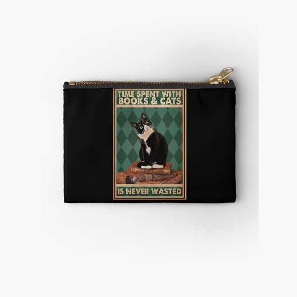Item preview, Time spent with books and cats is never wasted Cat Lover designed and sold by Delmonico2022.