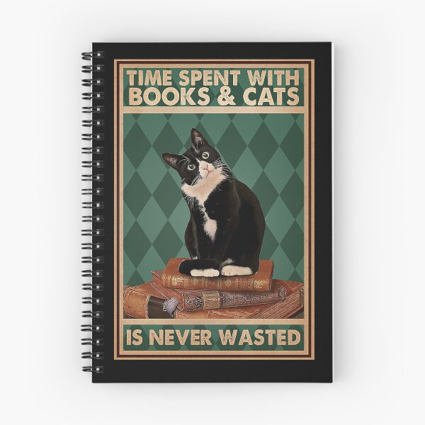 Item preview, Time spent with books and cats is never wasted Cat Lover designed and sold by Delmonico2022.