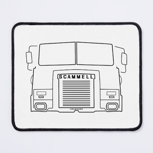 Item preview, Scammell Crusader classic truck outline with mirrors (black) designed and sold by soitwouldseem.
