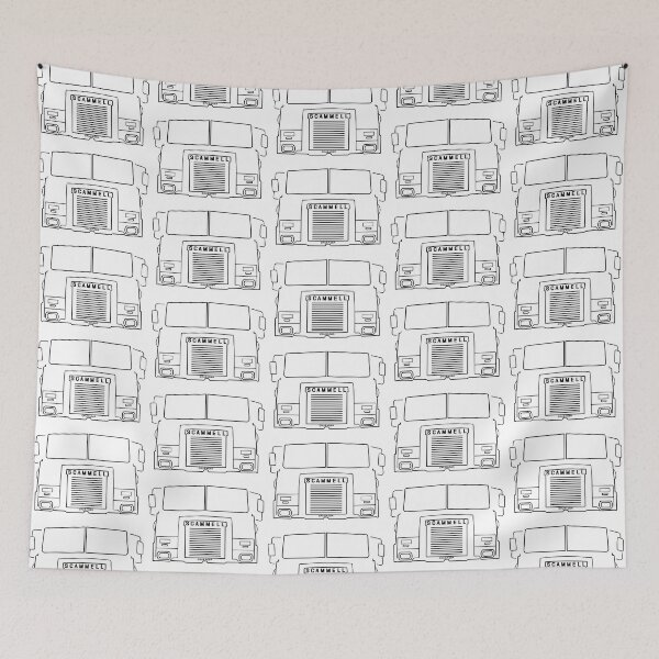 Item preview, Scammell Crusader classic truck outline with mirrors (black)  designed and sold by soitwouldseem.