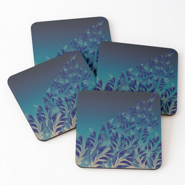 Item preview, Teal Leaves in Flight designed and sold by Vanessa Hogle.