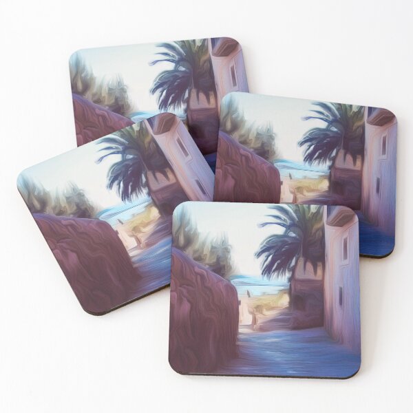 Item preview, Small Street in Ibiza | Digital Art Painting designed and sold by Jacqueline Elise.