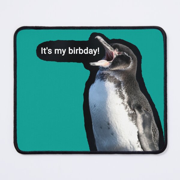 Item preview, Galapagos Penguin it's my birthday (Teal #03A096 background) designed and sold by SBPenguins.