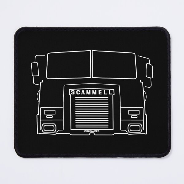Item preview, Scammell Crusader classic truck outline with mirrors (white) designed and sold by soitwouldseem.