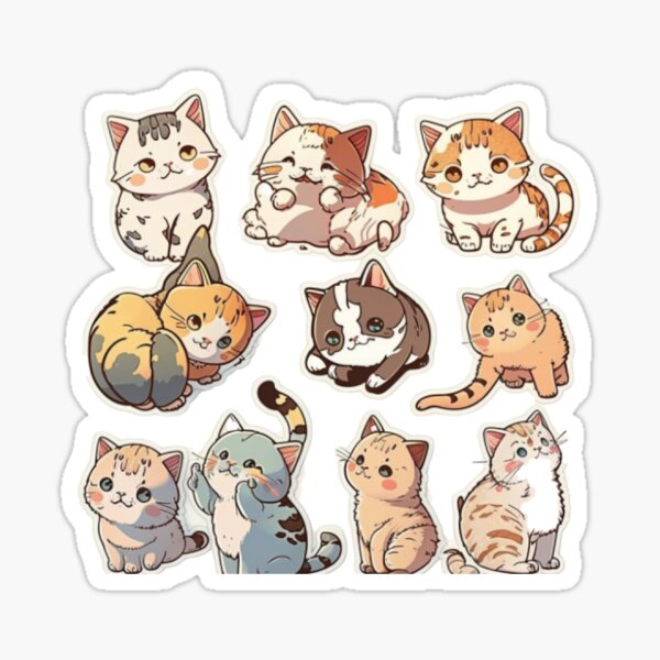 Cute Cats Sticker Pack (2) – XY ELEMENT