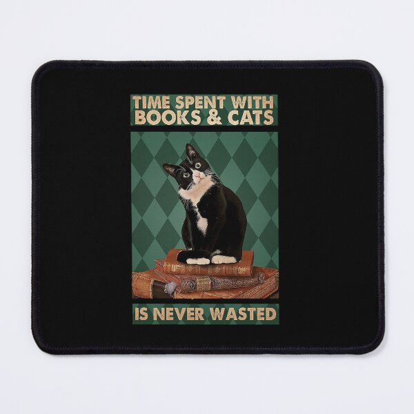 Item preview, Time spent with books and cats is never wasted Cat Lovers designed and sold by Delmonico2022.