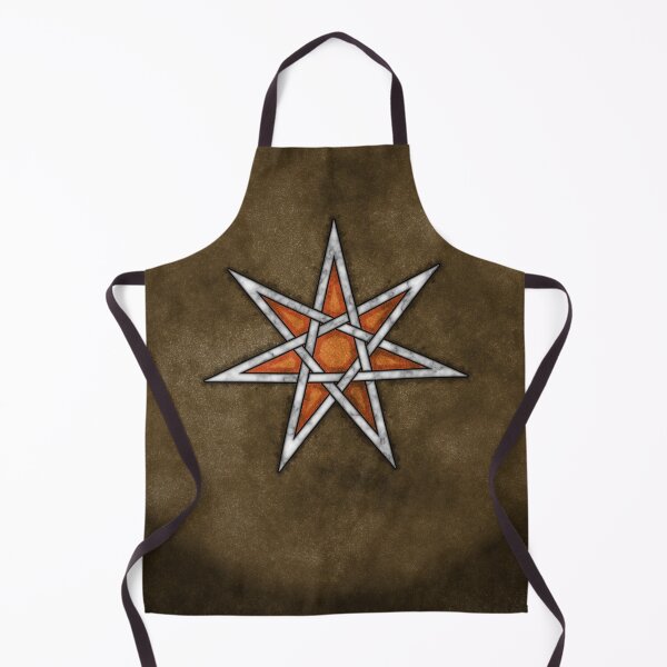 Item preview, Seven Pointed Star in Marble and Orange Stone designed and sold by SolarCross.