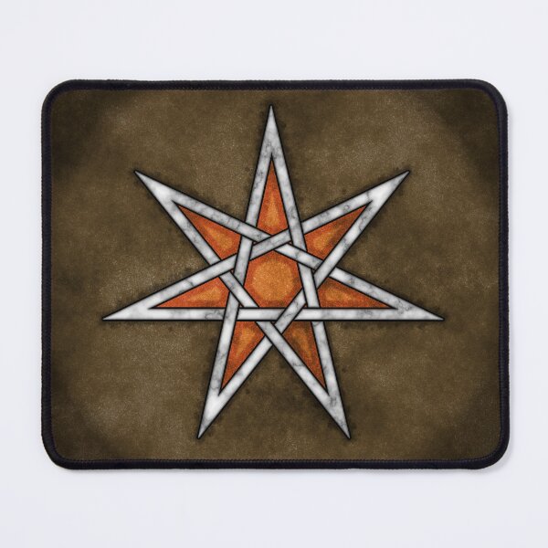 Item preview, Seven Pointed Star in Marble and Orange Stone designed and sold by SolarCross.