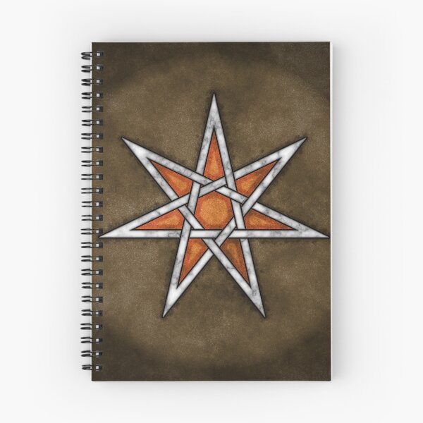 Item preview, Seven Pointed Star in Marble and Orange Stone designed and sold by SolarCross.