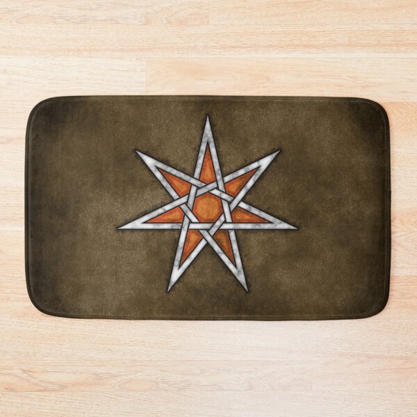 Item preview, Seven Pointed Star in Marble and Orange Stone designed and sold by SolarCross.