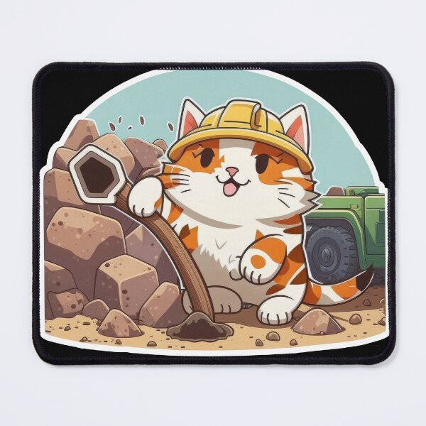 Item preview, A cat's curiosity meets a construction site designed and sold by DHNY.