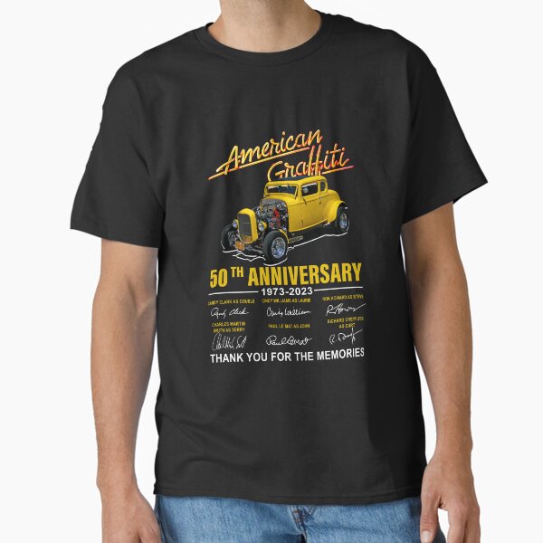 Vista previa del artículo con la obra «American Graffiti 49 Aniversario 1973 2023 Firma Gracias por los recuerdos Moda de verano», diseñado y vendido por AnnePra.