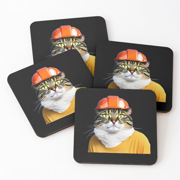Item preview, Catwithhardhats cat worker designed and sold by Drzamag.