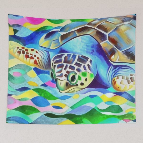 Item preview, Caretta Caretta Turtle Cute And Colorful Art designed and sold by taiche.