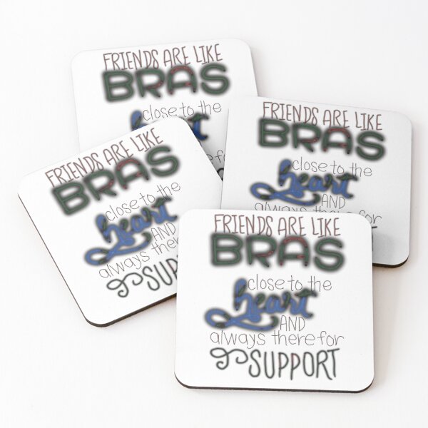 Item preview, Best friends are like bras close to heart and always there for support blue black designed and sold by chuckletuckle.