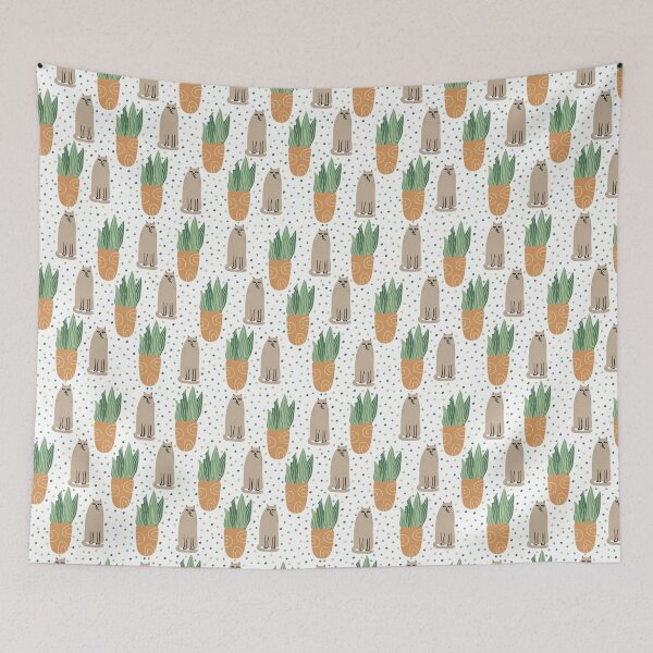 Item preview, Funny cat eating house plant designed and sold by Anna  Druzhkova.