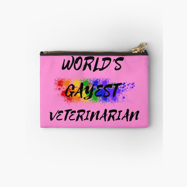 Item preview, World's Gayest Veterinarian Queer Humor With Rainbow Colors For Proud Gay Veterinarians In Pink designed and sold by LuckyKermit.