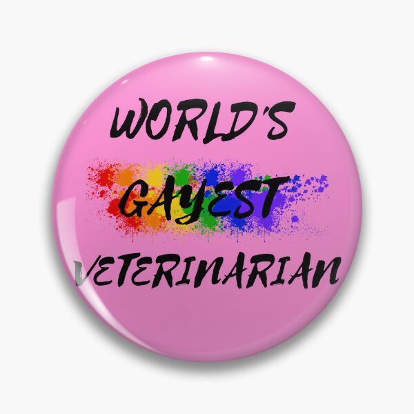 Item preview, World's Gayest Veterinarian Queer Humor With Rainbow Colors For Proud Gay Veterinarians In Pink designed and sold by LuckyKermit.