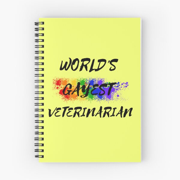 Item preview, World's Gayest Veterinarian Queer Humor With Rainbow Colors For Proud Gay Veterinarians In Yellow designed and sold by LuckyKermit.