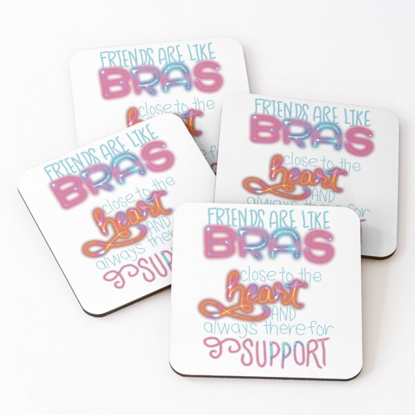 Item preview, Best friends are like bras close to heart and always there for support rainbow designed and sold by chuckletuckle.