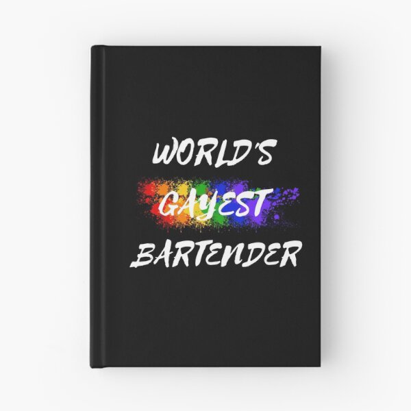 Item preview, World's Gayest Bartender Queer Humor With Rainbow Colors For Proud Gay Bartenders In Black designed and sold by LuckyKermit.