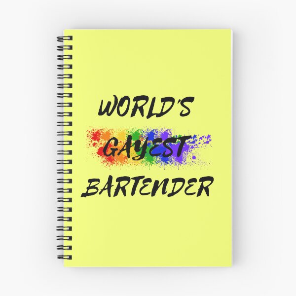 Item preview, World's Gayest Bartender Queer Humor With Rainbow Colors For Proud Gay Bartenders In Yellow designed and sold by LuckyKermit.