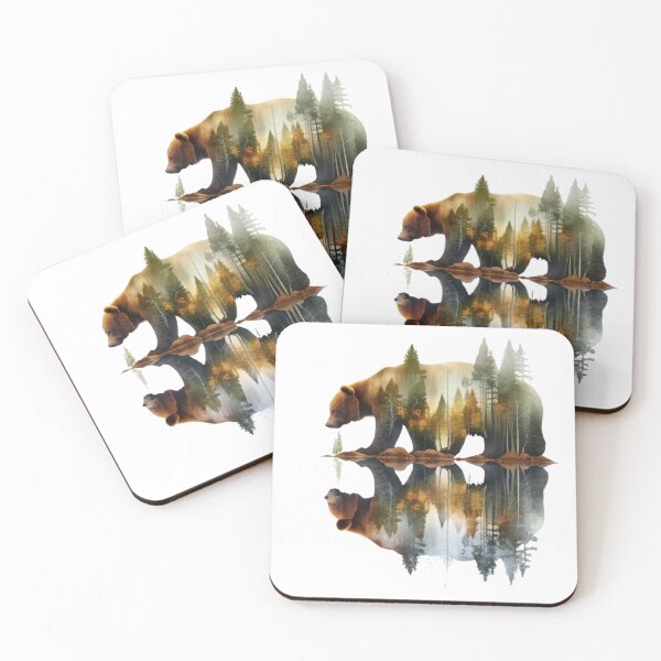 Item preview, Trees Reflection Wildlife Nature Animal Bear Outdoor Forest designed and sold by EnzoZs.