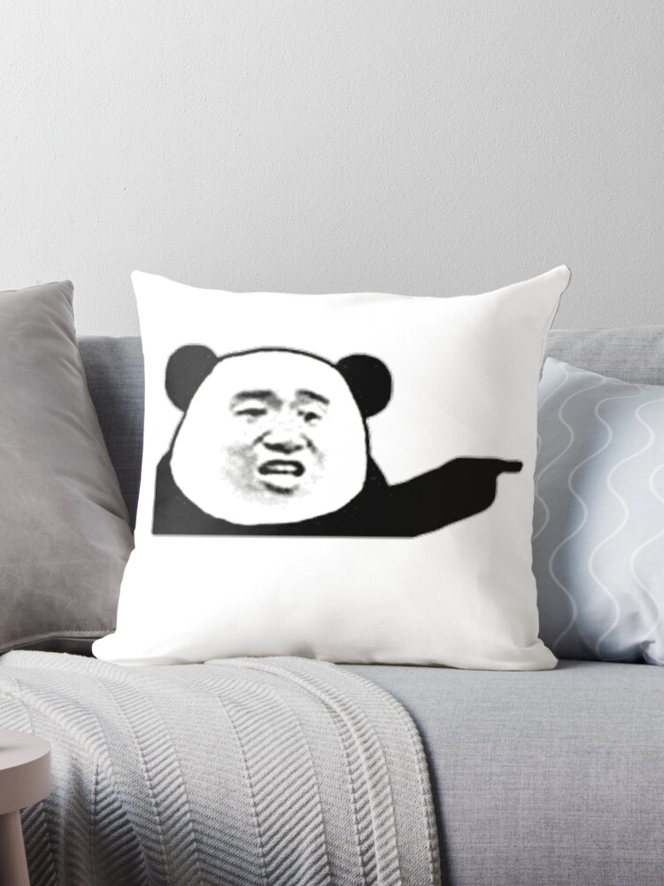 China's Giant Panda Bear Throw Pillow by DEAU