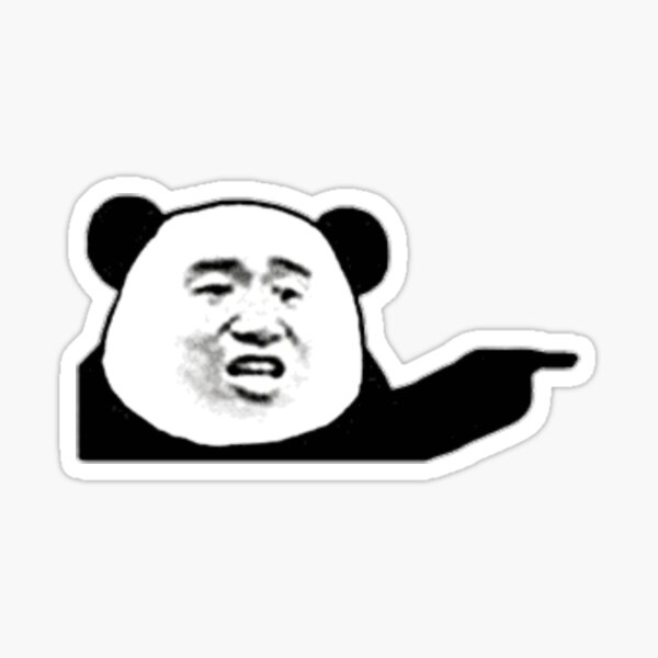 Chinese Panda Face Meme Sticker For Sale By Thebigsadshop Redbubble 