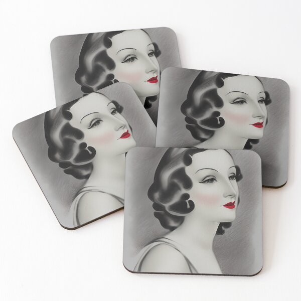 Item preview, 1940's Glamourous lady illustration designed and sold by craftybluebells.