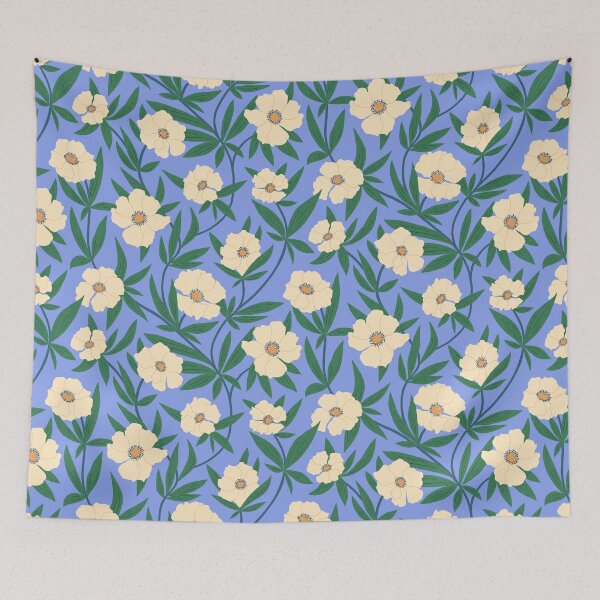 Item preview, Anemone Vine Pattern - Blue designed and sold by Noomia.