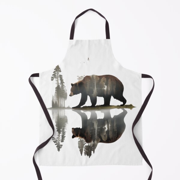 Item preview, Trees Reflection Wildlife Nature Animal Bear Outdoor Forest Art designed and sold by EnzoZs.