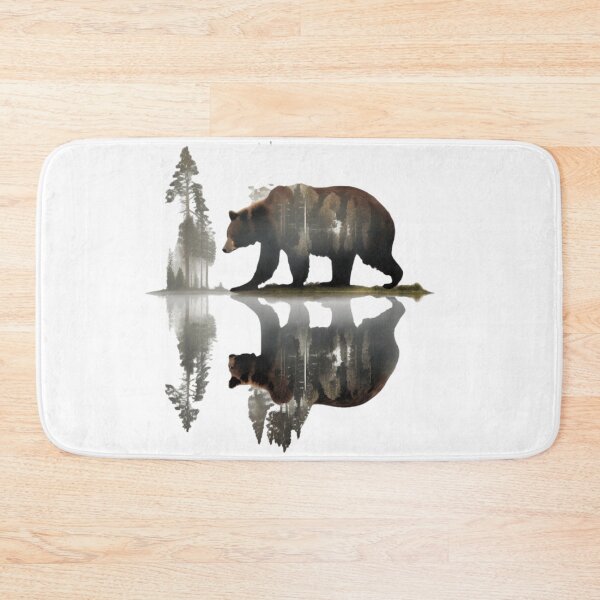 Item preview, Trees Reflection Wildlife Nature Animal Bear Outdoor Forest Art designed and sold by EnzoZs.
